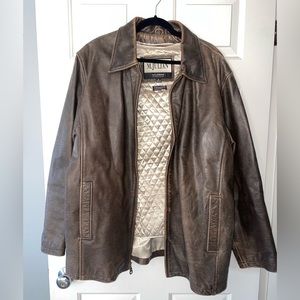 M. Julian Wilson brown leather jacket